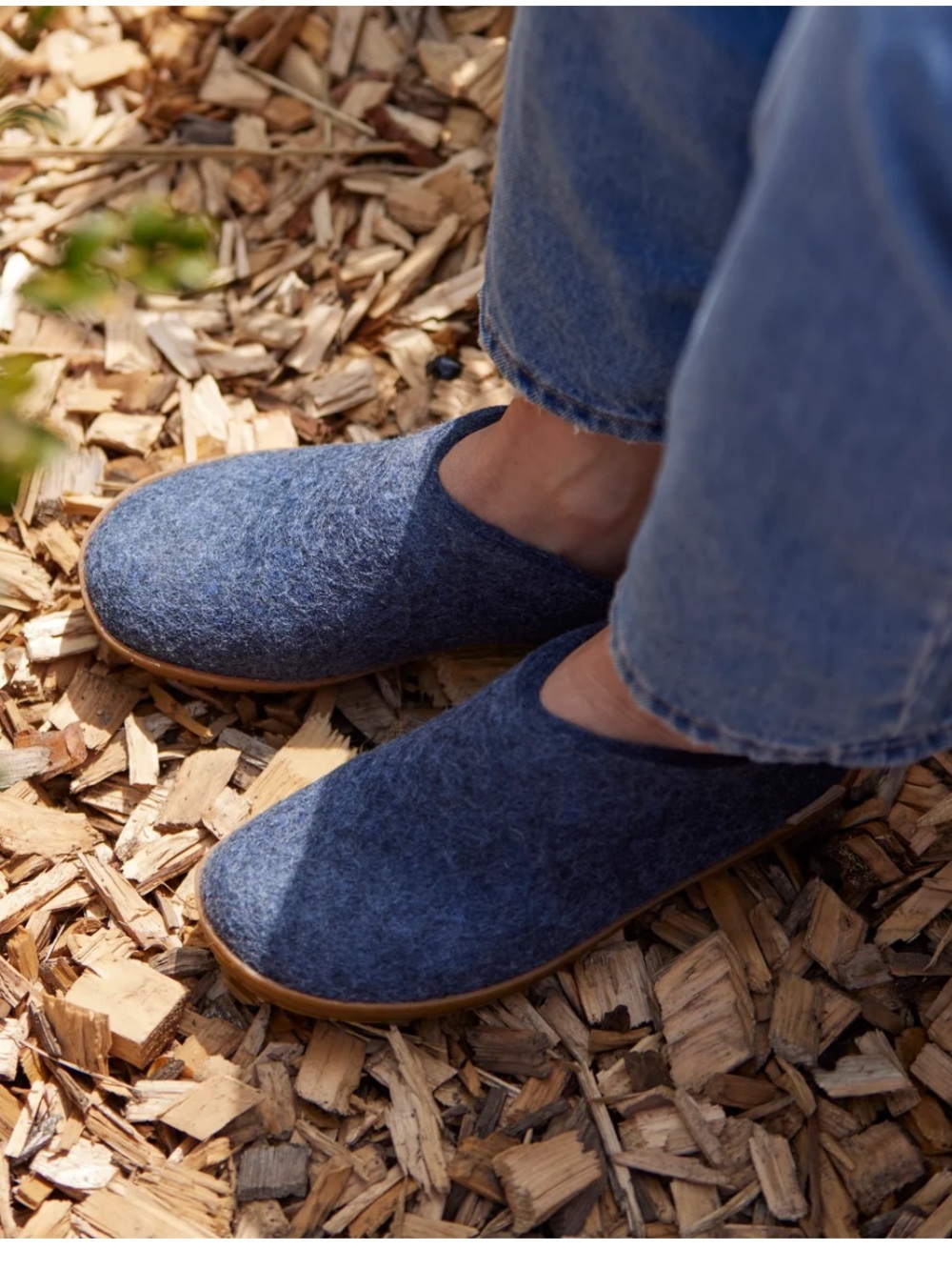 Glerups Wool Slip On With Rubber Sole